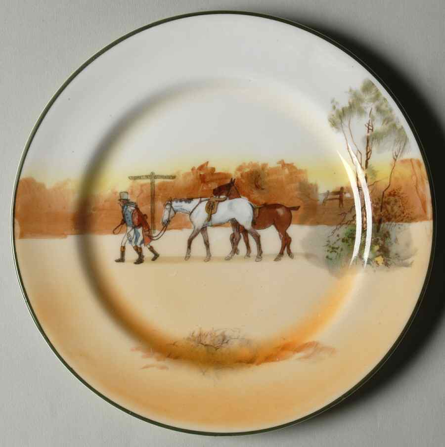Hunting (John Peel, Bone) Bread & Butter Plate by Royal Doulton-1