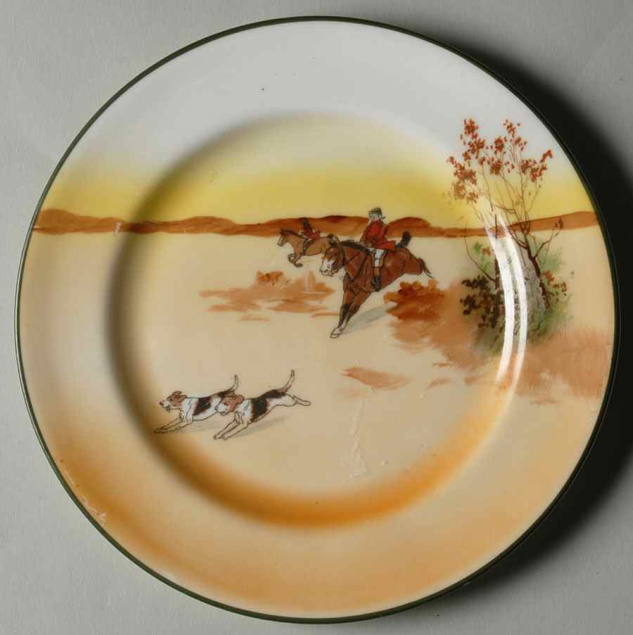 Hunting (John Peel, Bone) Bread & Butter Plate by Royal Doulton-1
