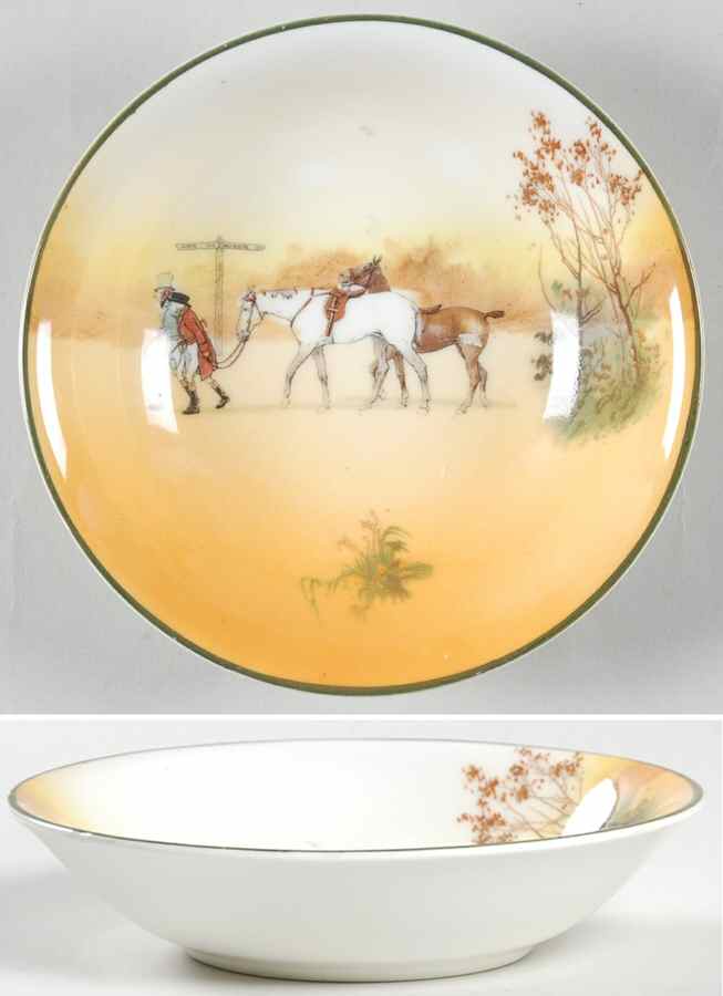 Hunting (John Peel, Bone) Fruit/Dessert (Sauce) Bowl by Royal Doulton-1