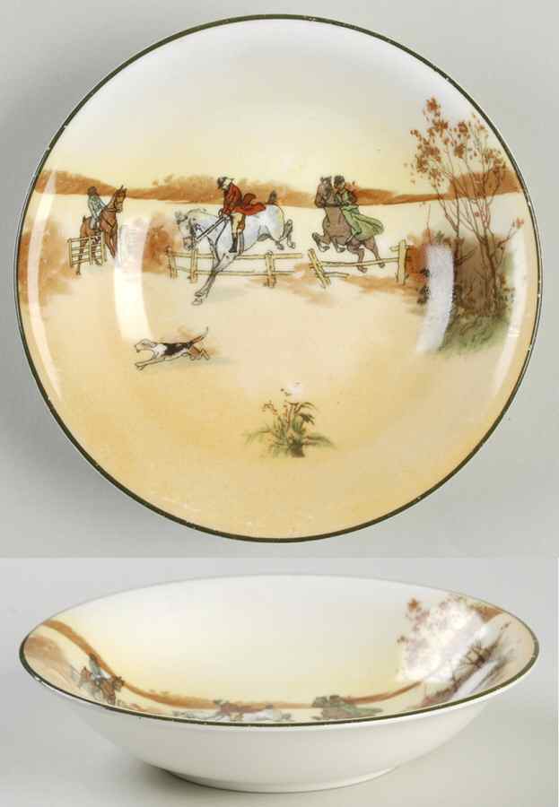 Hunting (John Peel, Bone) Fruit/Dessert (Sauce) Bowl by Royal Doulton-1