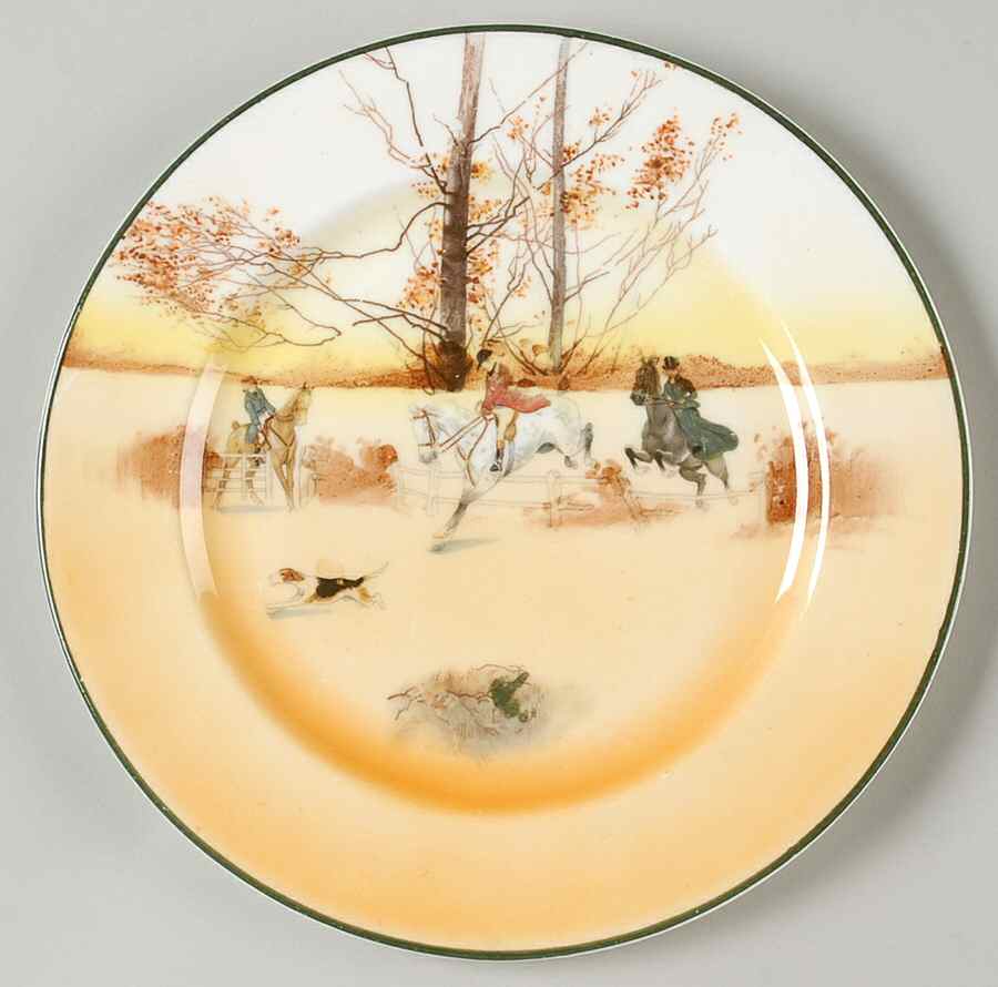 Hunting (John Peel, Bone) Luncheon Plate by Royal Doulton-1