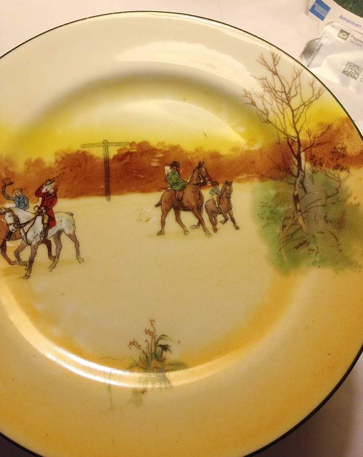 Hunting (John Peel, Bone) Dinner Plate by Royal Doulton-1