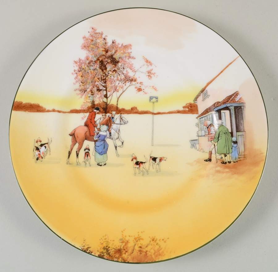 Hunting (John Peel, Bone) Luncheon Plate by Royal Doulton-1