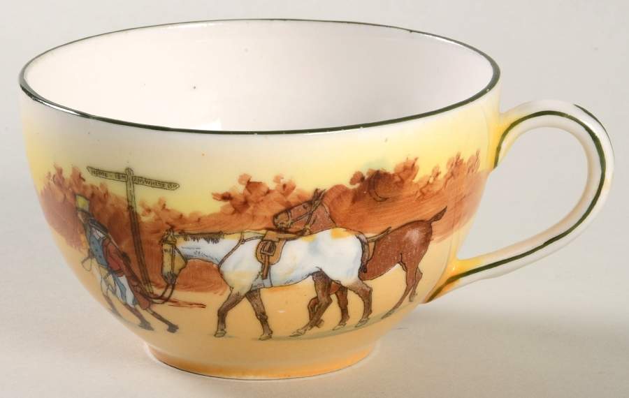 Hunting (John Peel, Bone) Flat Cup by Royal Doulton-1