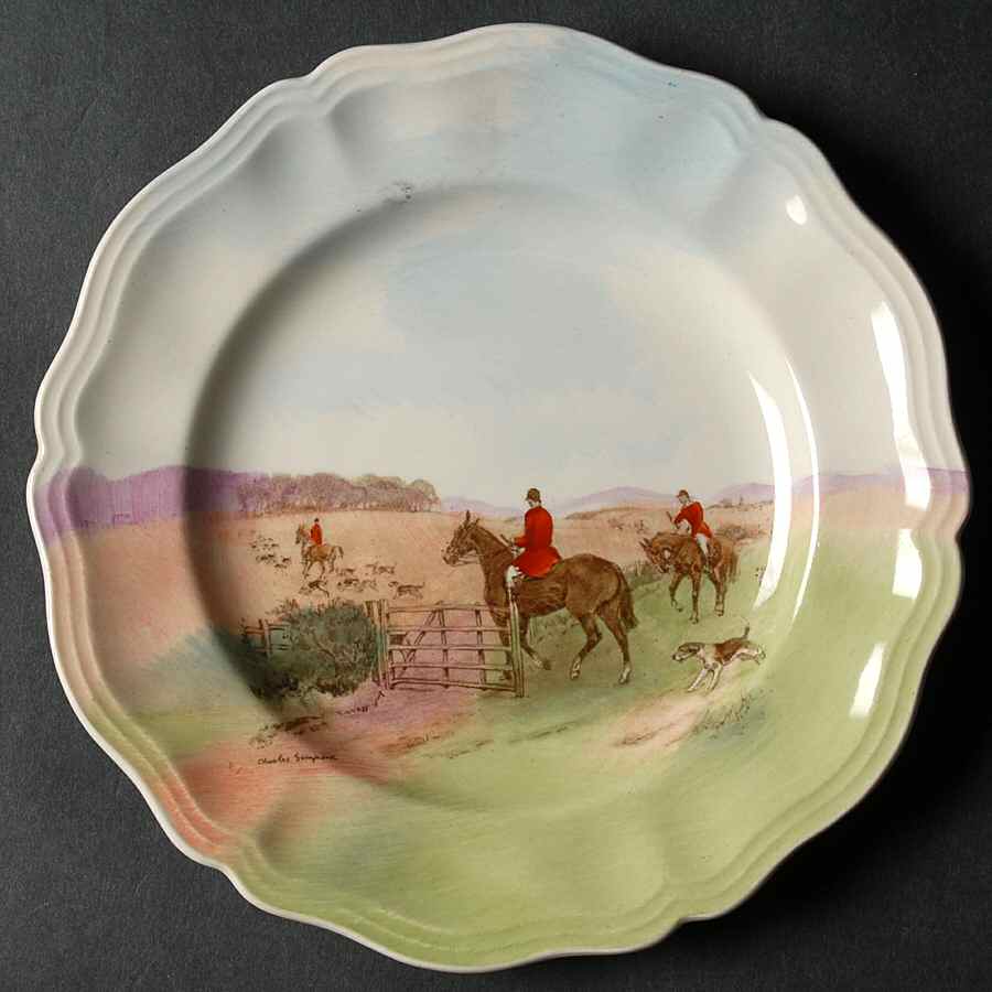 Hunting (Simpson's) Bread & Butter Plate by Royal Doulton-1