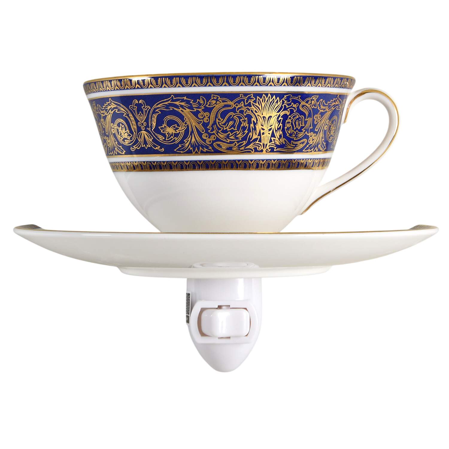 Imperial Blue 4 3/8"-4 5/8" Night Light/Cup & Saucer HC by Royal Doulton-1