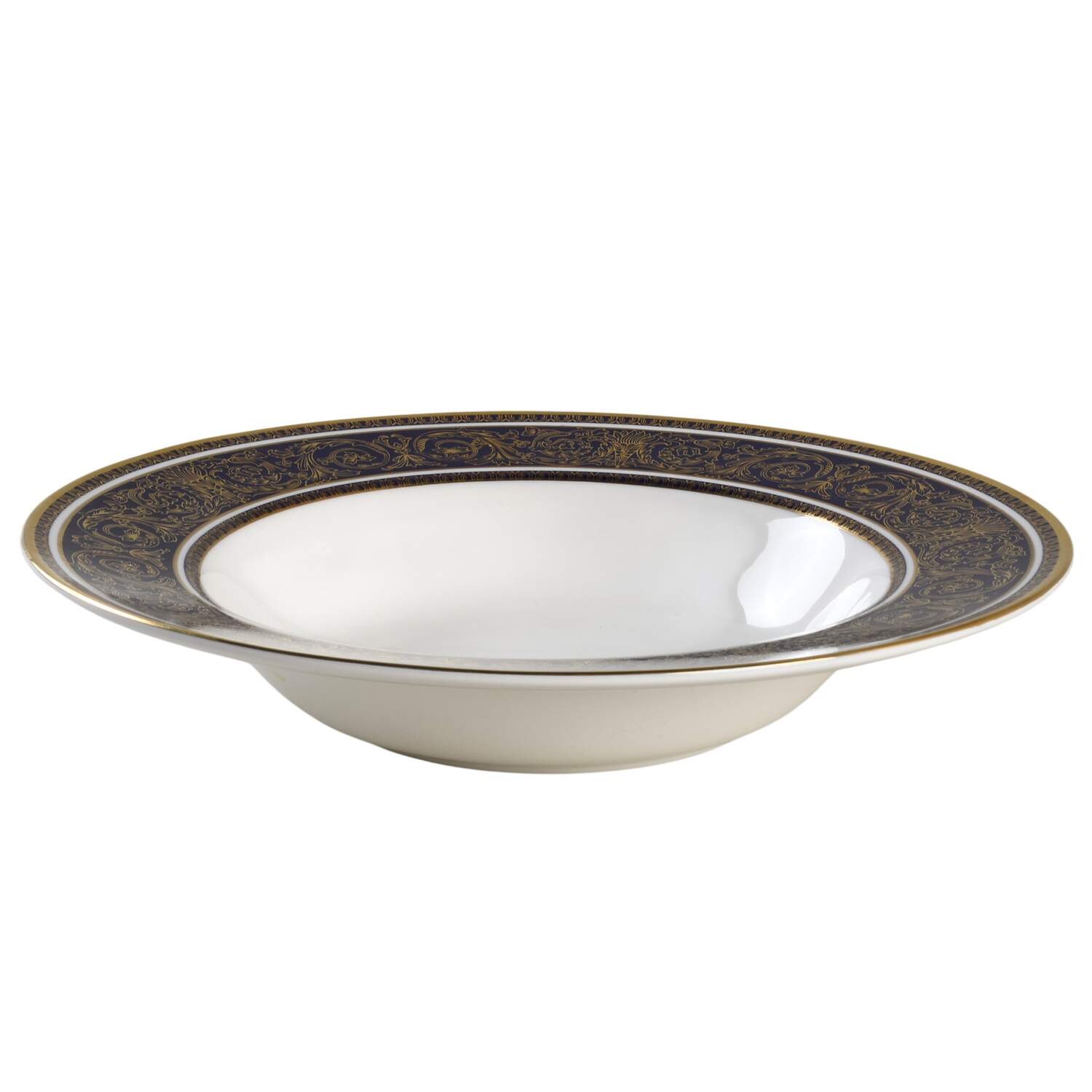 Imperial Blue Large Rim Soup Bowl by Royal Doulton-1