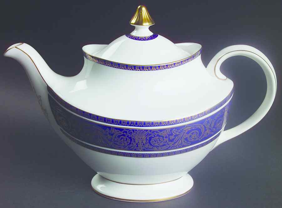 Imperial Blue Teapot & Lid by Royal Doulton-1