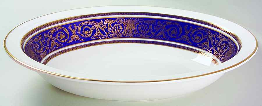 Imperial Blue 10" Oval Vegetable Bowl by Royal Doulton-1
