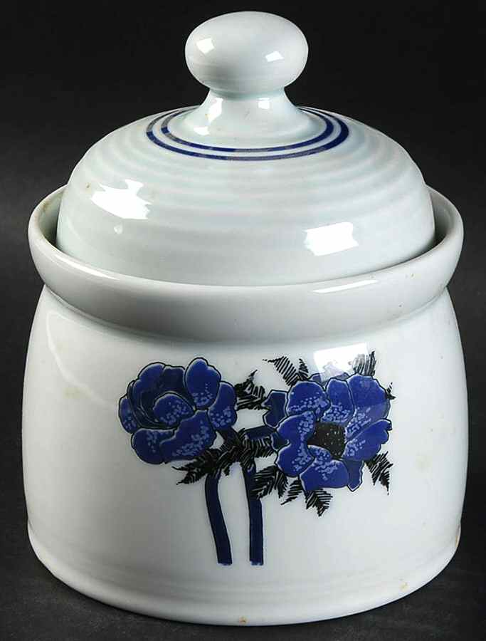 Indigo Sugar Bowl & Lid by Royal Doulton-1