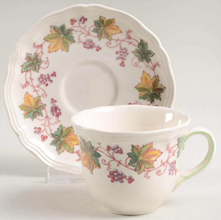 Indian Summer Flat Demitasse Cup & Saucer Set by Royal Doulton-1