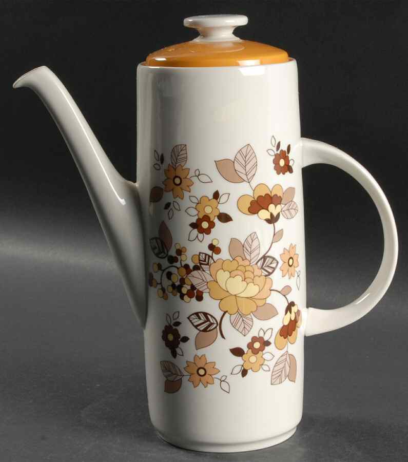 Indian Summer Coffee Pot & Lid by Royal Doulton-1