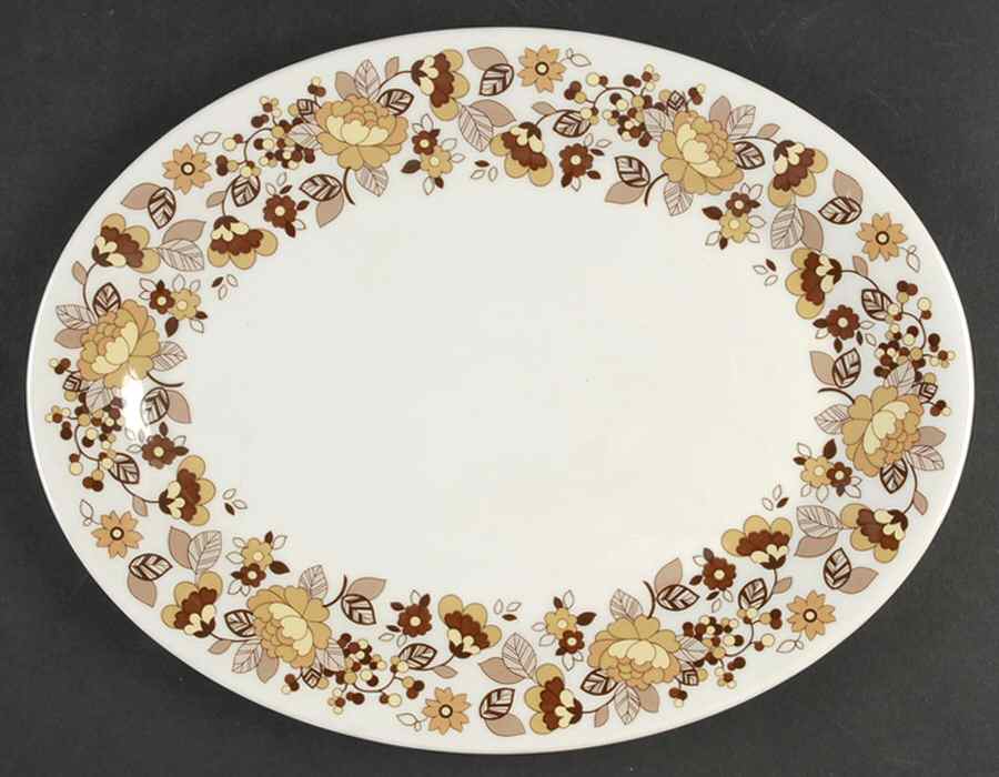 Indian Summer 13" Oval Serving Platter by Royal Doulton-1