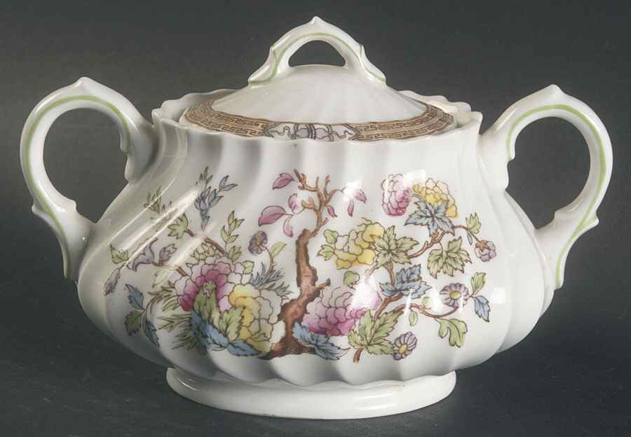 Indian Tree Sugar Bowl & Lid by Royal Doulton-1