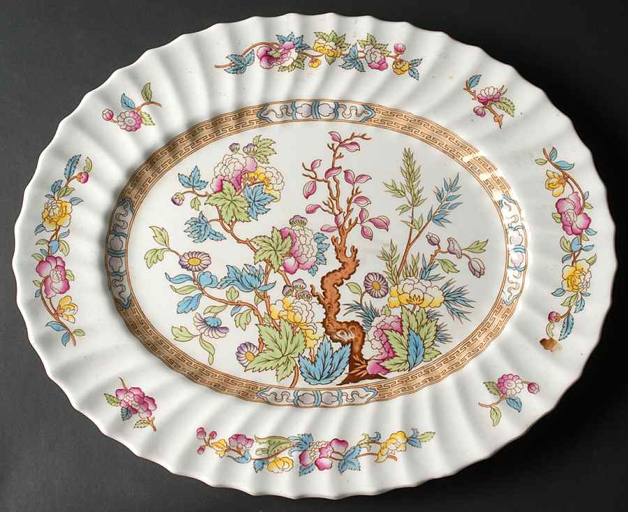 Indian Tree 16" Oval Serving Platter by Royal Doulton-1