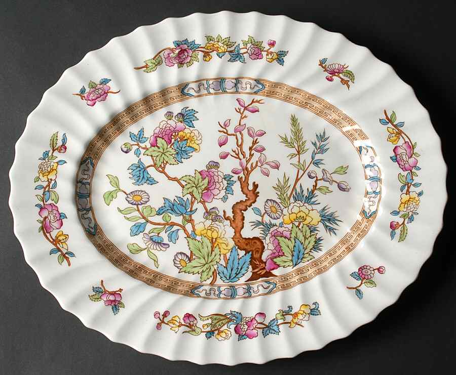 Indian Tree 14" Oval Serving Platter by Royal Doulton-1