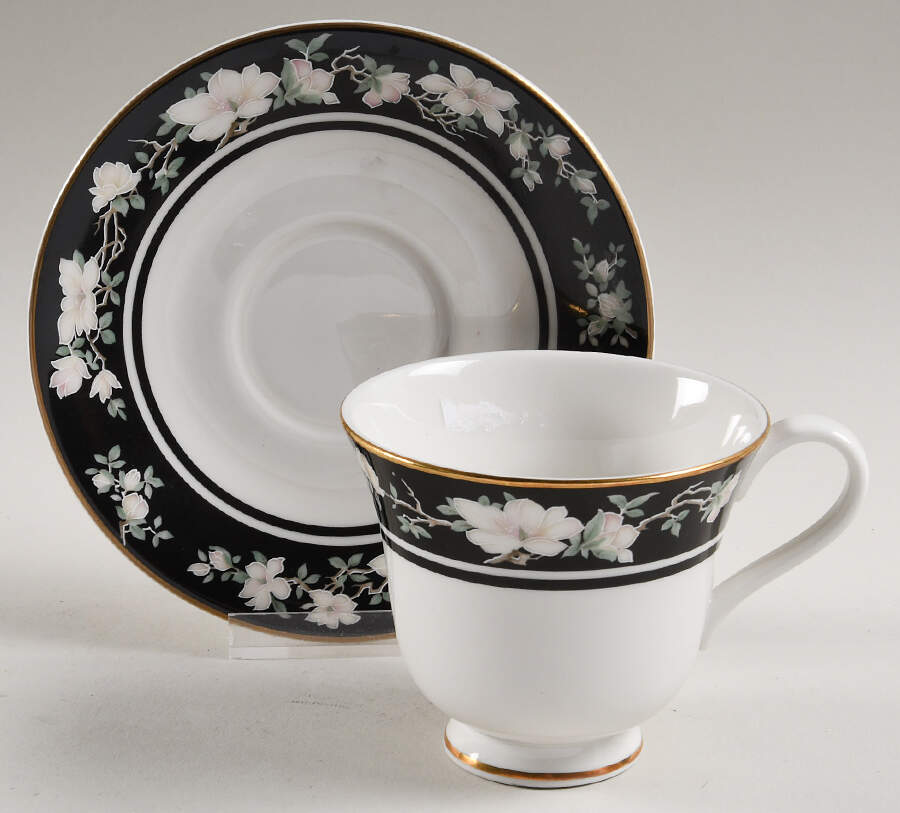 Intrigue Footed Cup & Saucer Set by Royal Doulton-1