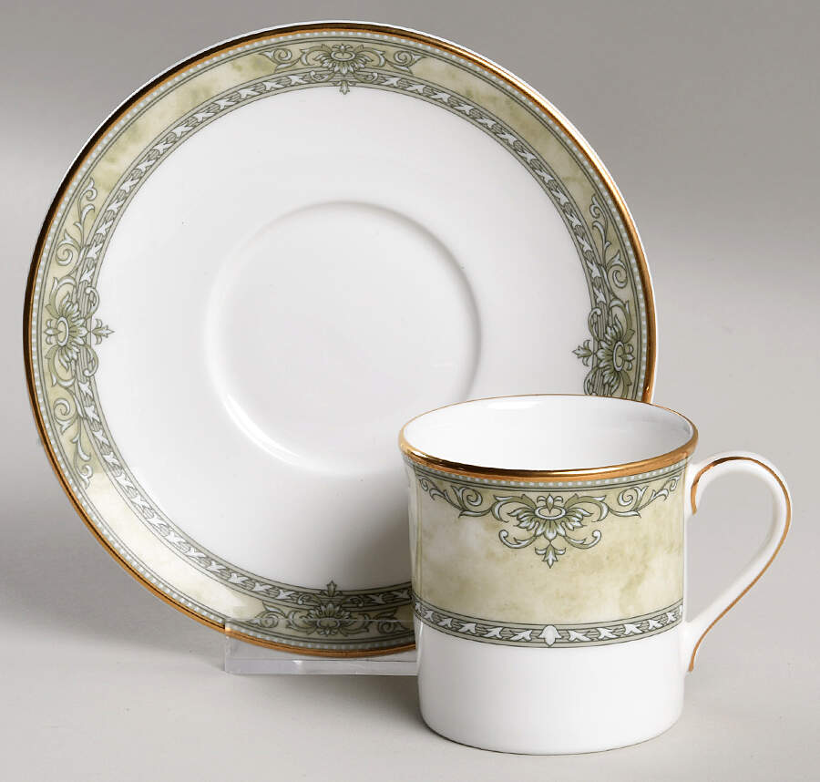 Isabella (Original Shape) Flat Demitasse Cup & Saucer Set by Royal Doulton-1