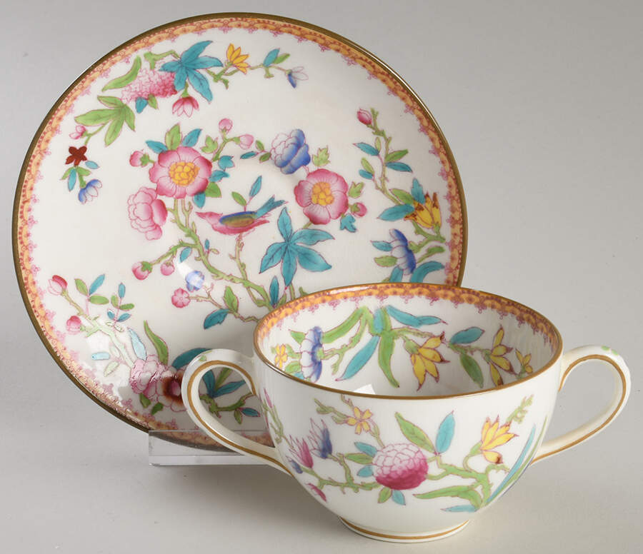 Ito (Smooth) Flat Bouillon Cup & Saucer by Royal Doulton-1
