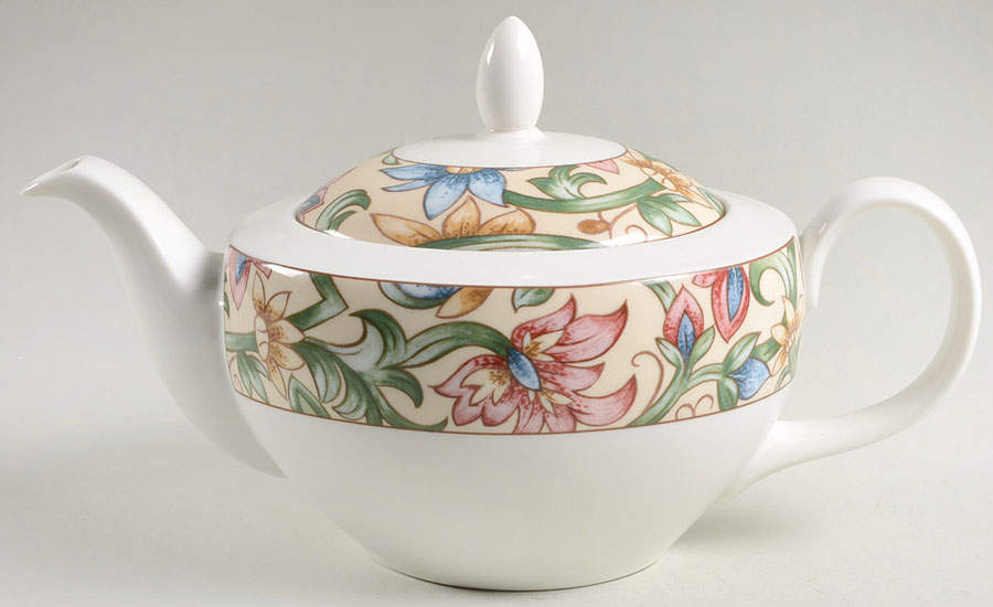 Jacobean Teapot & Lid by Royal Doulton-1