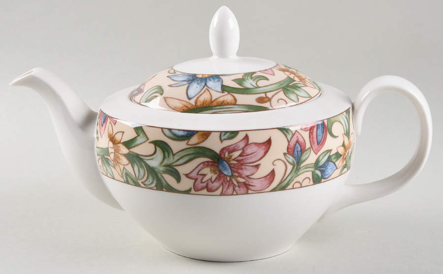 Jacobean Teapot & Lid by Royal Doulton-1