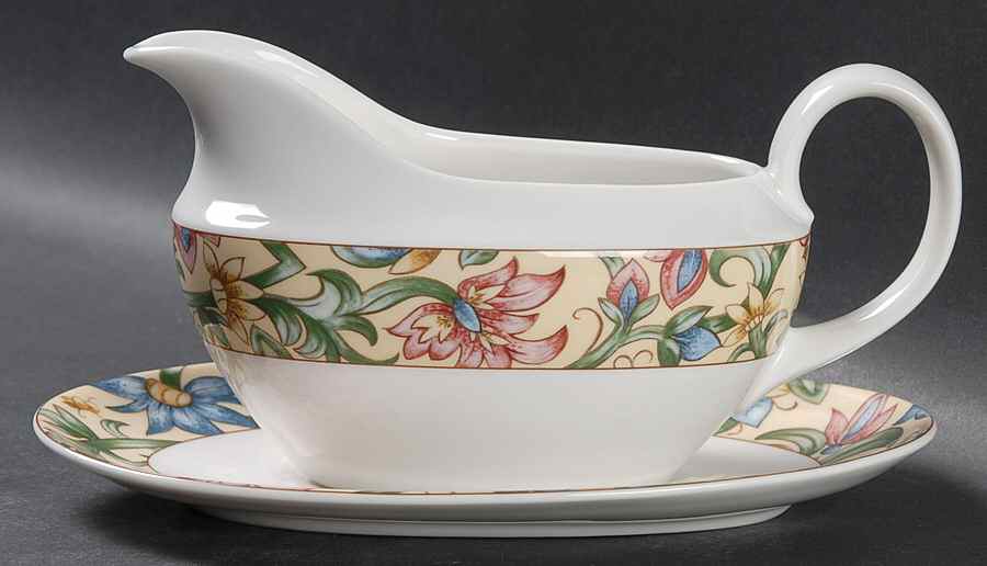 Jacobean Gravy Boat & Underplate by Royal Doulton-1