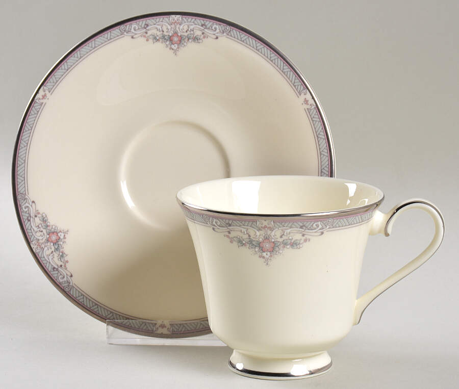 Jillian Footed Cup & Saucer Set by Royal Doulton-1