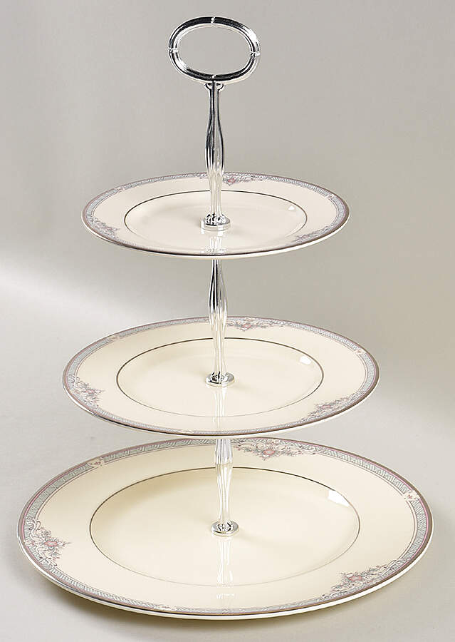 Jillian 13 7/8"-14 1/4" 3-Tiered Serving Tray(DP,SP,BB) HC by Royal Doulton-1