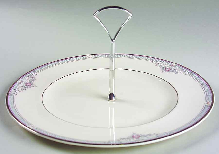 Jillian Round Serving Plate with Handle (DP) by Royal Doulton-1