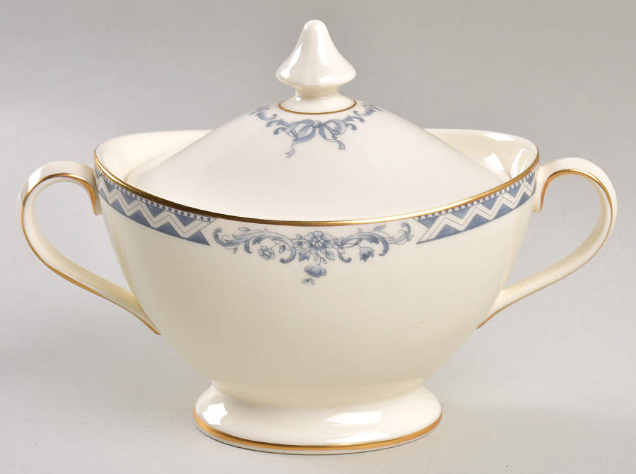 Josephine (Smooth, Gold Trim) Sugar Bowl & Lid by Royal Doulton-1