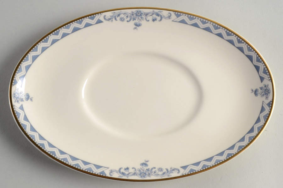 Josephine (Smooth, Gold Trim) Underplate for Gravy Boat by Royal Doulton-1