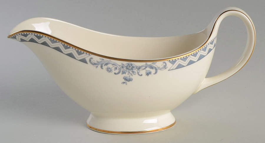 Josephine (Smooth, Gold Trim) Gravy Boat by Royal Doulton-1