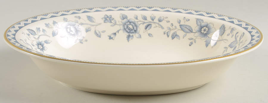 Josephine (Smooth, Gold Trim) 10" Oval Vegetable Bowl by Royal Doulton-1
