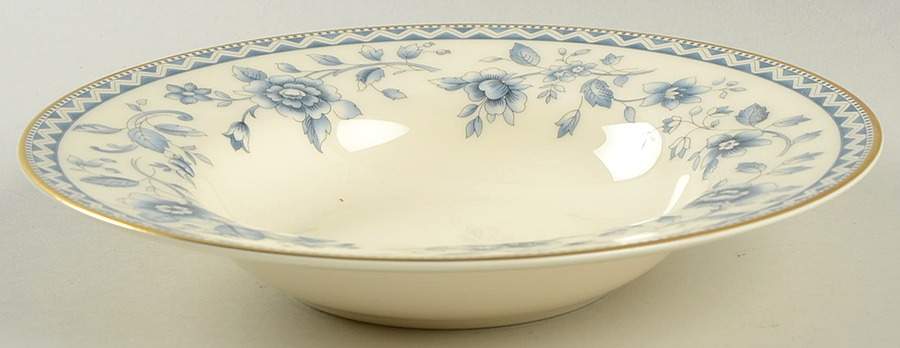 Josephine (Smooth, Gold Trim) Rim Soup Bowl by Royal Doulton-1