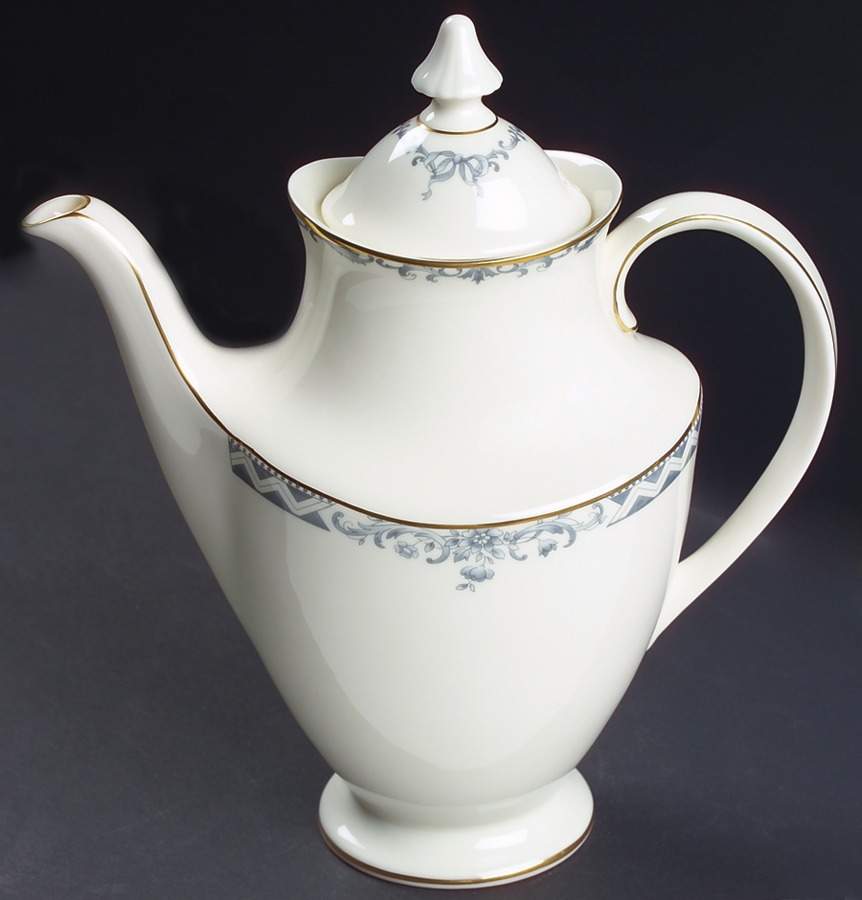 Josephine (Smooth, Gold Trim) Coffee Pot & Lid by Royal Doulton-1