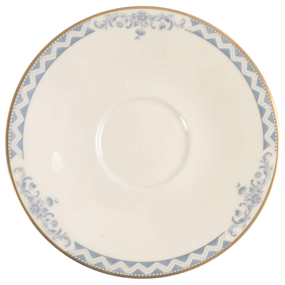 Josephine (Smooth, Gold Trim) Saucer for Footed Cup by Royal Doulton-1