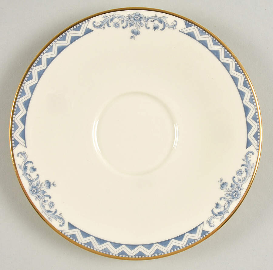 Josephine (Smooth, Gold Trim) Saucer for Footed Cup by Royal Doulton-1