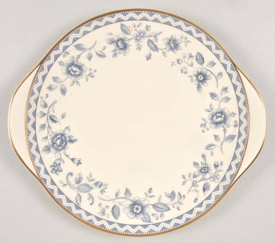 Josephine (Smooth, Gold Trim) Handled Cake Plate by Royal Doulton-1