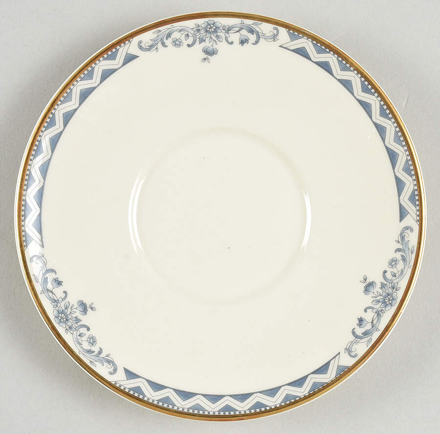 Josephine (Smooth, Gold Trim) Saucer for Flat Demitasse Cup by Royal Doulton-1