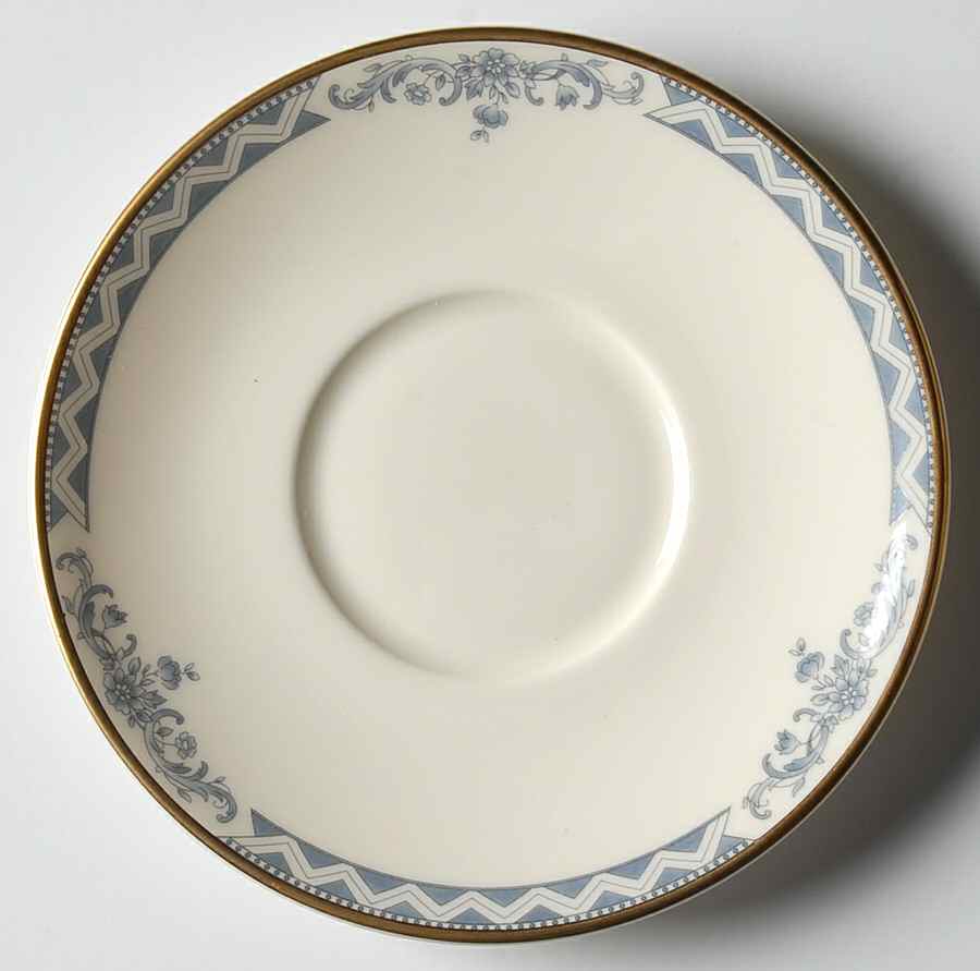 Josephine (Smooth, Gold Trim) Saucer for Demitasse Cup by Royal Doulton-1
