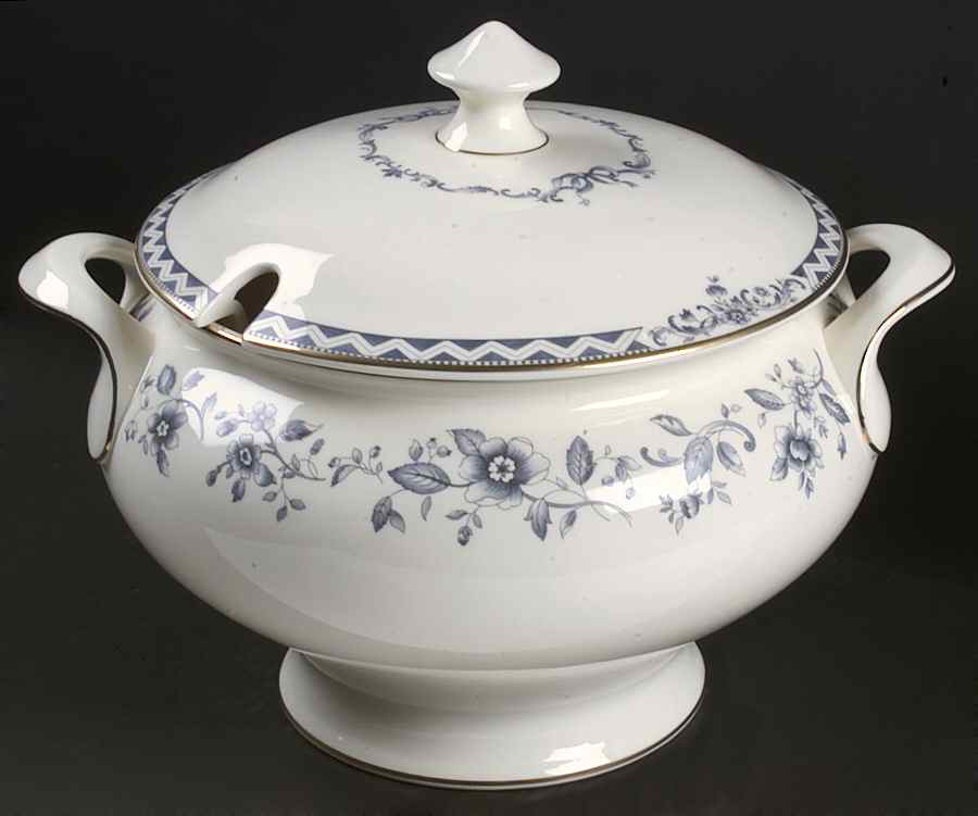Josephine (Smooth, Gold Trim) Tureen &  Lid by Royal Doulton-1