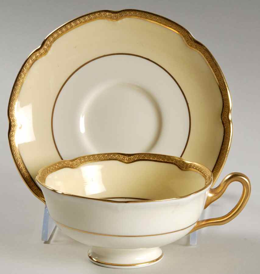 The Jubilee (V1641) Footed Cup & Saucer Set by Royal Doulton-1