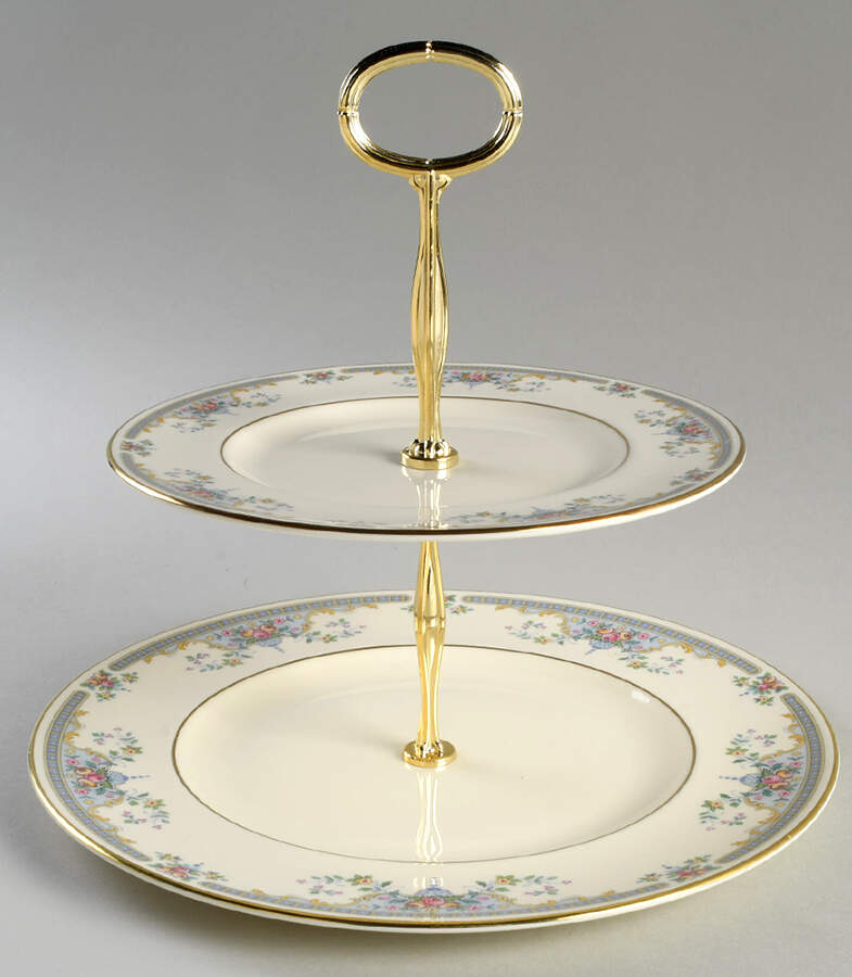 Juliet 6 5/8"-10"  2 Tiered Serving Tray (Dp, Sp) HC by Royal Doulton-1