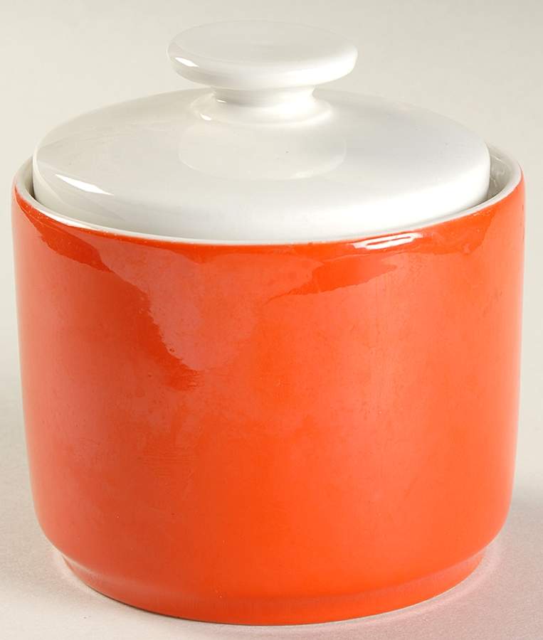 Prisma Riot Red Sugar Bowl & Lid by Royal Doulton-1
