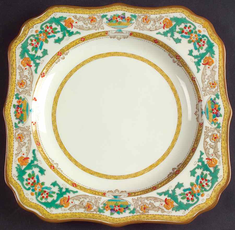 The Killarney (Thick Verge Line) Square Salad Plate by Royal Doulton-1