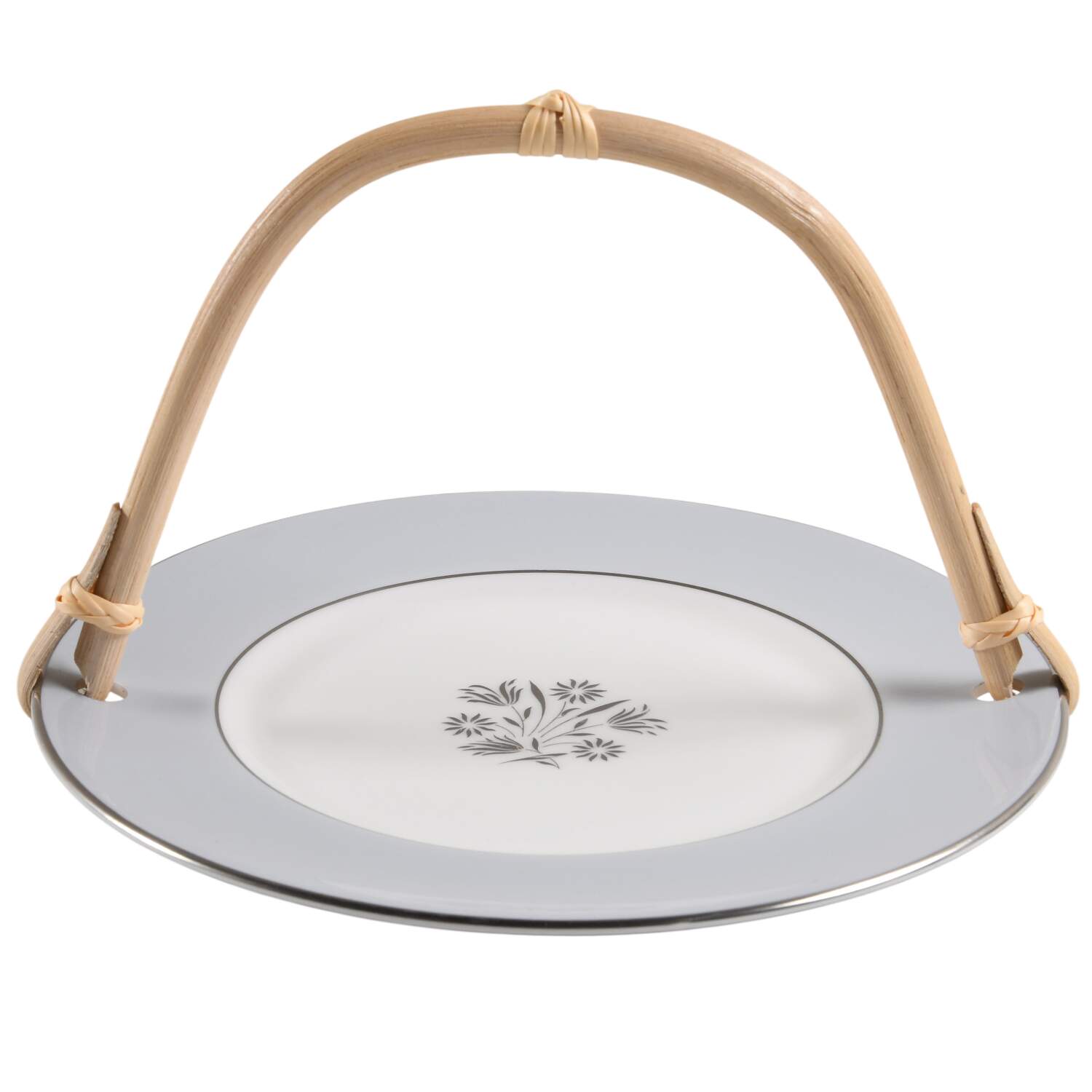 Kingsmere 5 3/8"-5 5/8" Bamboo Handled Serving Plate  HC by Royal Doulton-1