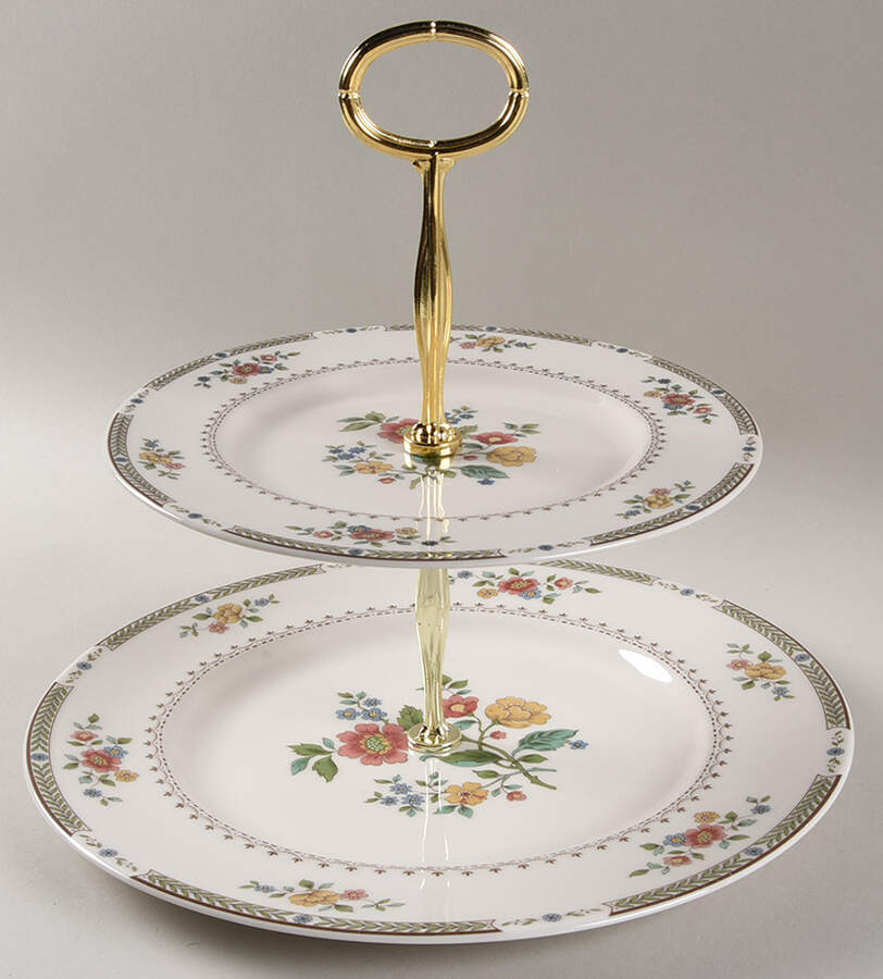 Kingswood 6 5/8"-10"  2 Tiered Serving Tray (Dp, Sp) HC by Royal Doulton-1