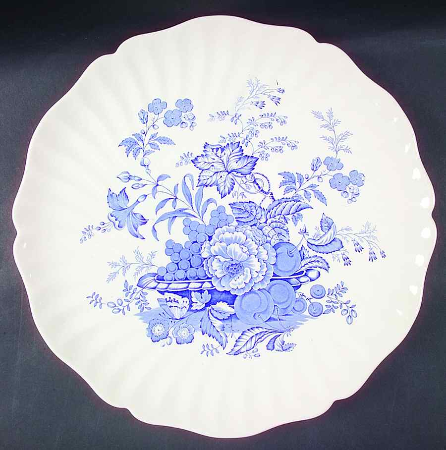 The Kirkwood Blue 15" Chop Plate (Round Platter) by Royal Doulton-1