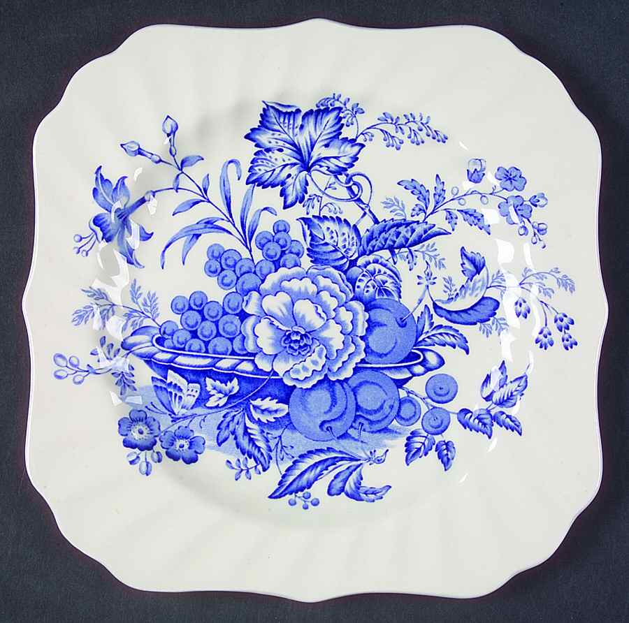 The Kirkwood Blue Square Salad Plate by Royal Doulton-1