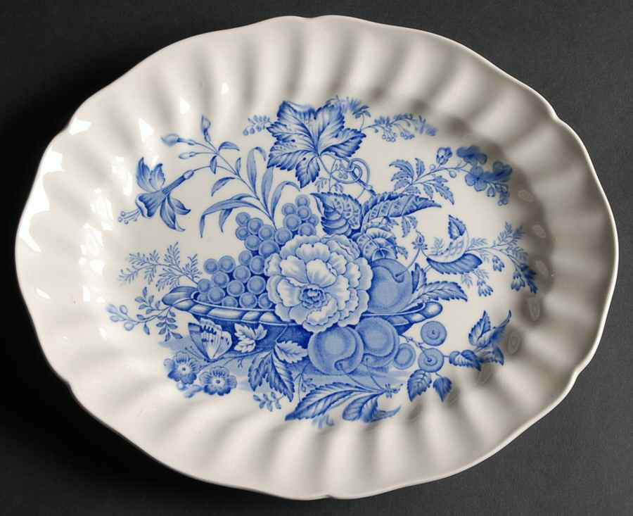 The Kirkwood Blue 11" Oval Serving Platter by Royal Doulton-1